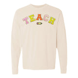 Teach Pencil Letter Patch Long Sleeve T-Shirt from United Monograms
