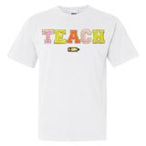 Teach Pencil Letter Patch T-Shirt from United Monograms