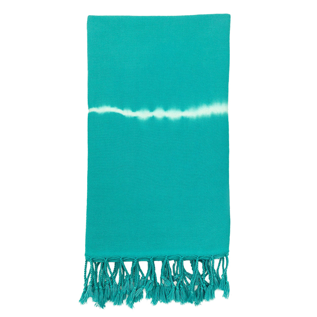Teal Tie Dye Turkish Beach Towel from SLATE + SALT