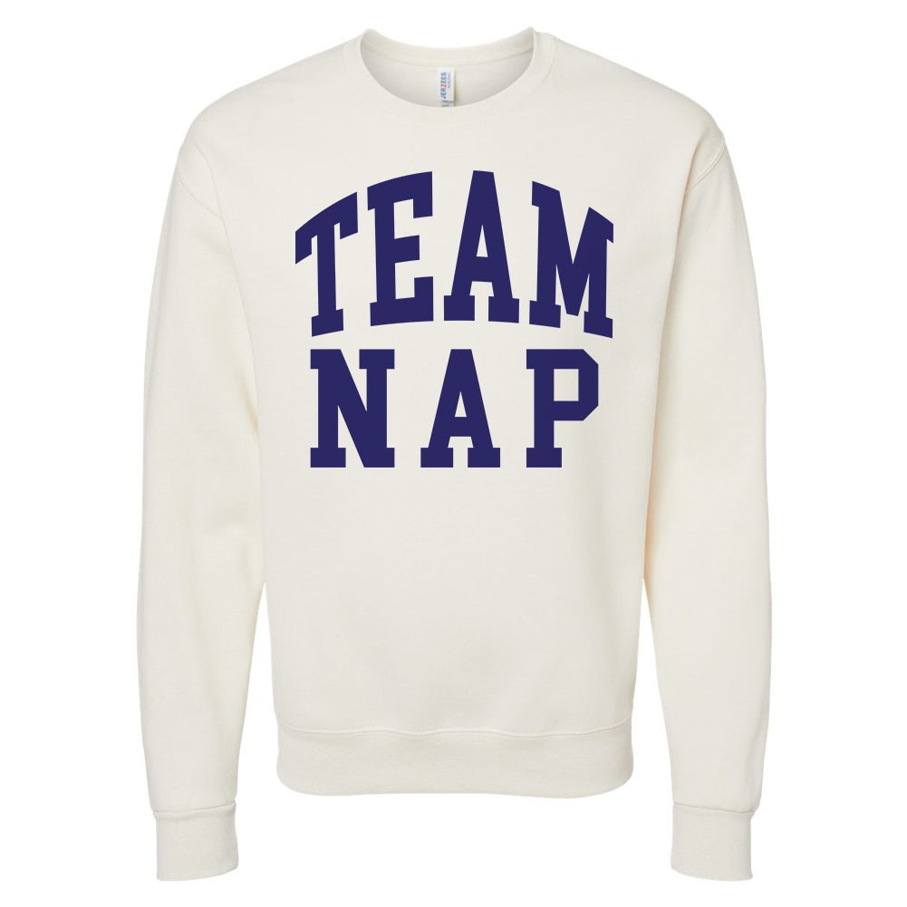 'Team Nap/Couch Club' Crewneck Sweatshirt from United Monograms