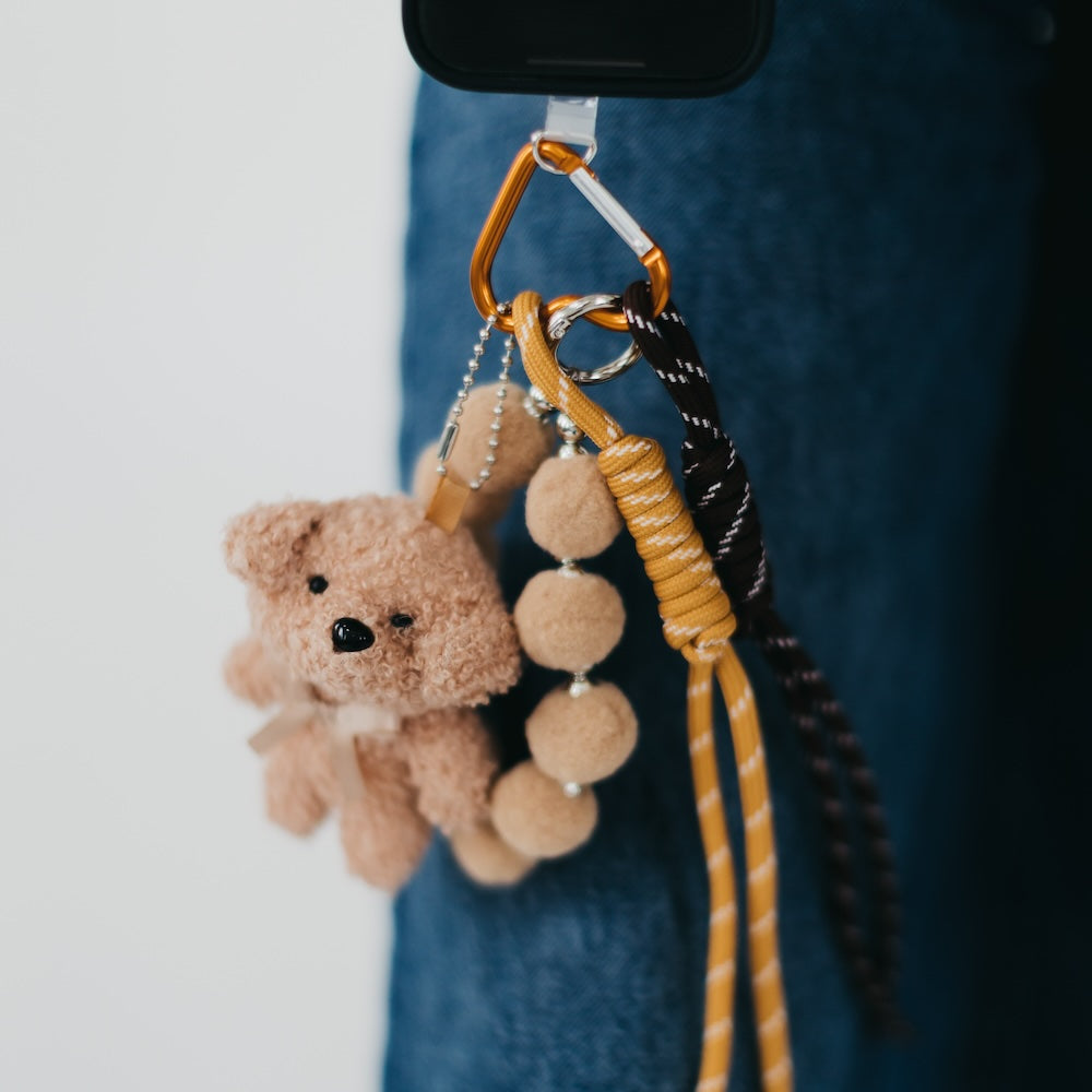Teddy Bear Rope Charm Key Chain from Pretty Simple