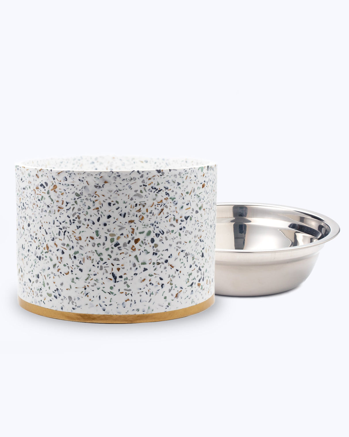 Terrazzo Modern Elevated Dog Bowl from Pet Junkie