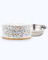 Terrazzo Modern Elevated Dog Bowl from Pet Junkie