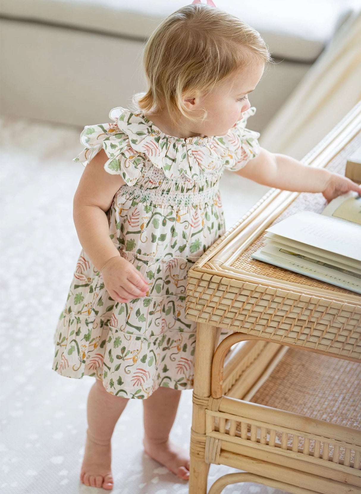 The Mimi Dress - Palm Beach Happy Monkey Print from Timo & Violet