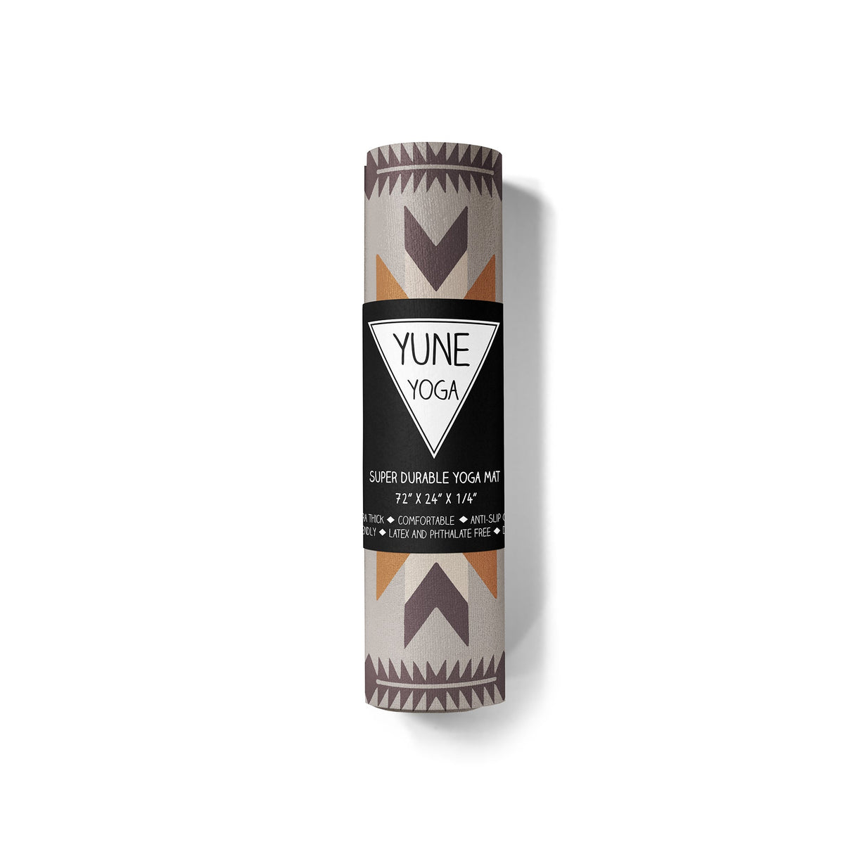 Teton Canyon Yoga Mat – 6 mm Extra Thick, Double-Sided Non-Slip, Eco-Friendly PER with Multi-Color Canyon Stripe Design | from Yune Yoga