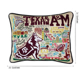Texas A&M University Collegiate Embroidered Pillow by CatStudio from Quirks!