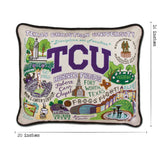 Texas Christian University (TCU) Collegiate Embroidered Pillow by CatStudio from Quirks!