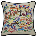 Texas Hand-Embroidered Pillow from Quirks!