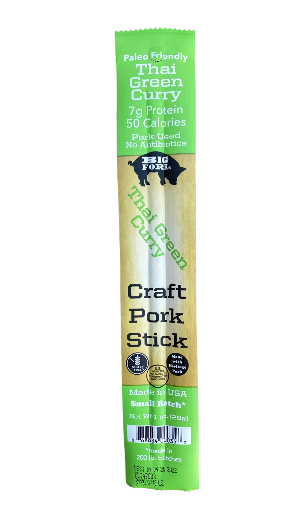 Craft Pork Snack Sticks - One Case (20 sticks) from Big Fork Brands