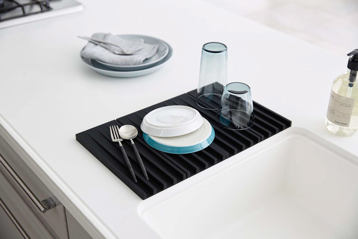 Folding Dish Drainer Mat & Trivet - Silicone from Yamazaki Home