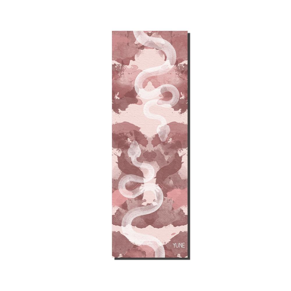 Yoga Mat | 6mm Thick | Pink Snake | Non-Slip | Eco Friendly | Yune Yoga | Alder from Yune Yoga
