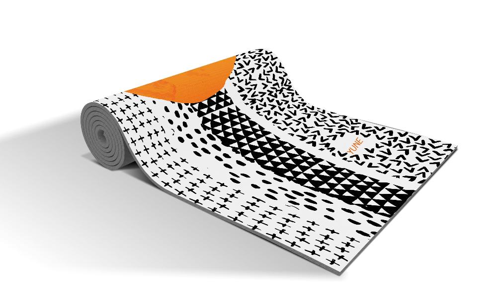 Yoga Mat | 6mm Thick | Black White | Non-Slip | Eco Friendly | Yune Yoga | Bowie from Yune Yoga