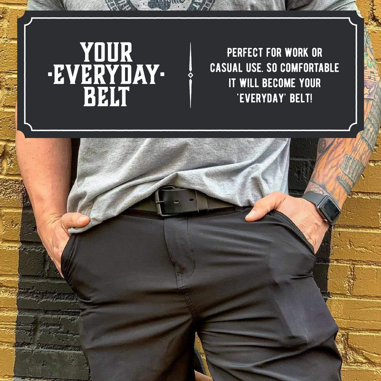 The Classic Leather Everyday Belt from Main Street Forge