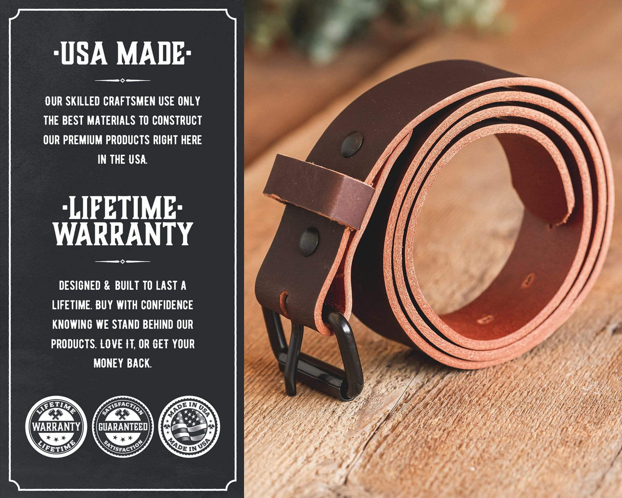 The Classic Leather Everyday Belt from Main Street Forge