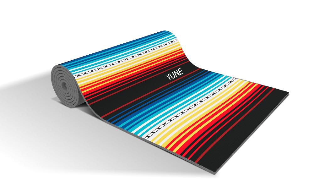Yoga Mat | 6mm Thick | Striped | Non-Slip | Eco Friendly | Yune Yoga | Devo from Yune Yoga