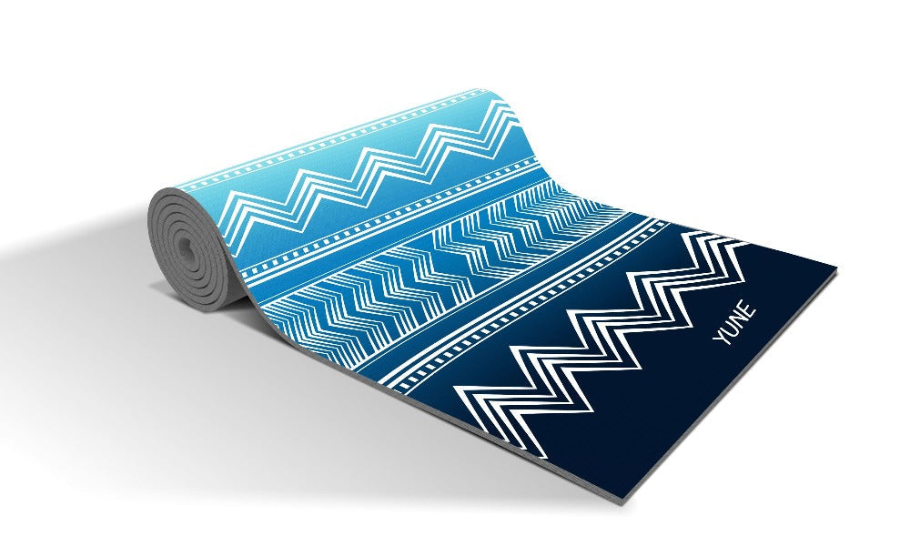 Yoga Mat | 6mm Thick | Blue | Non-Slip | Eco Friendly | Yune Yoga | Diamond from Yune Yoga