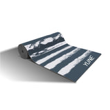 Yoga Mat | 6mm Thick | Blue Striped | Non-Slip | Eco Friendly | from Yune Yoga | Fir