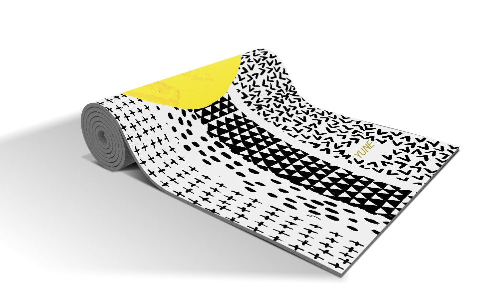 Yoga Mat | 6mm Thick | White Black | Non-Slip | Eco Friendly | Yune Yoga | Jagger from Yune Yoga
