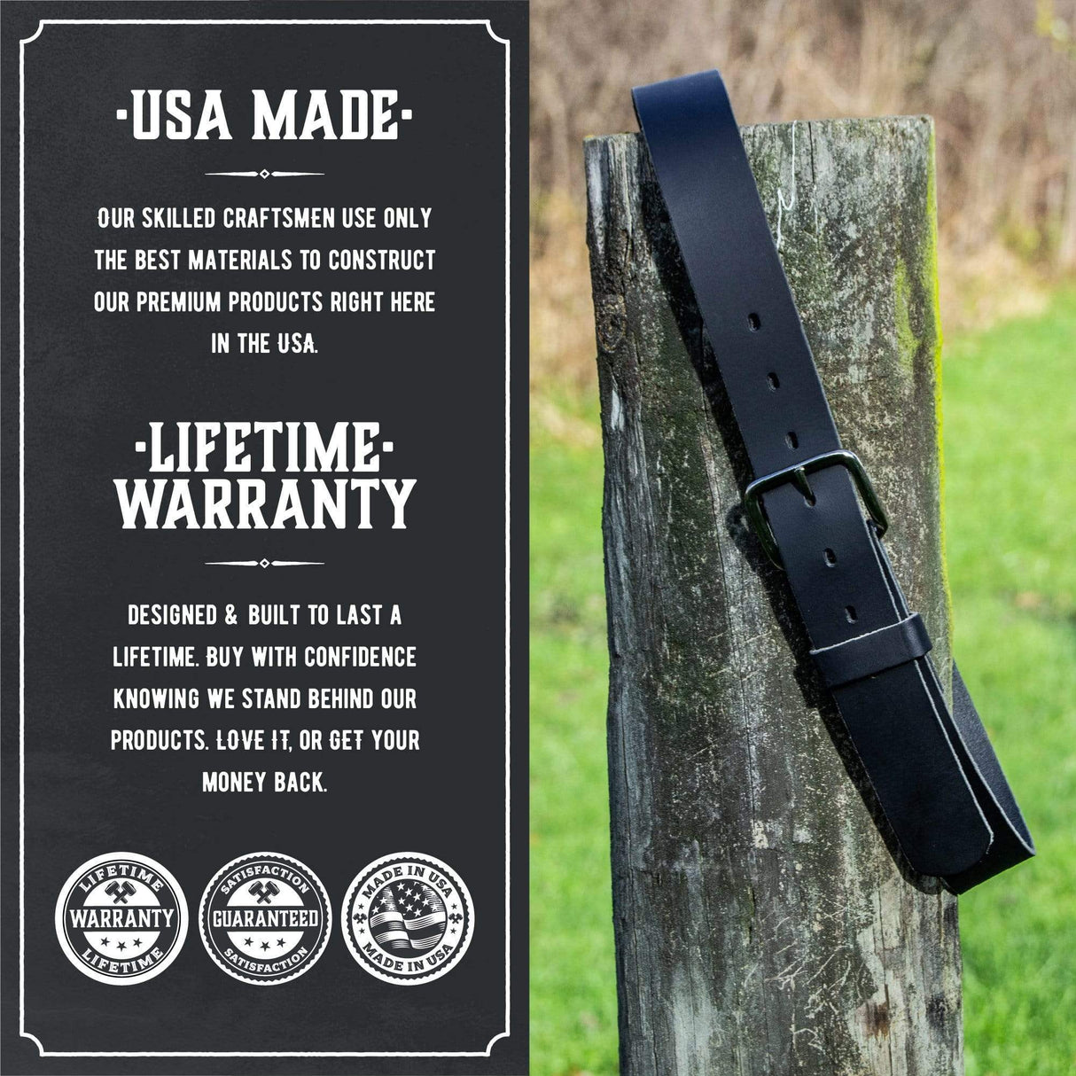 The Journeyman Leather Belt from Main Street Forge