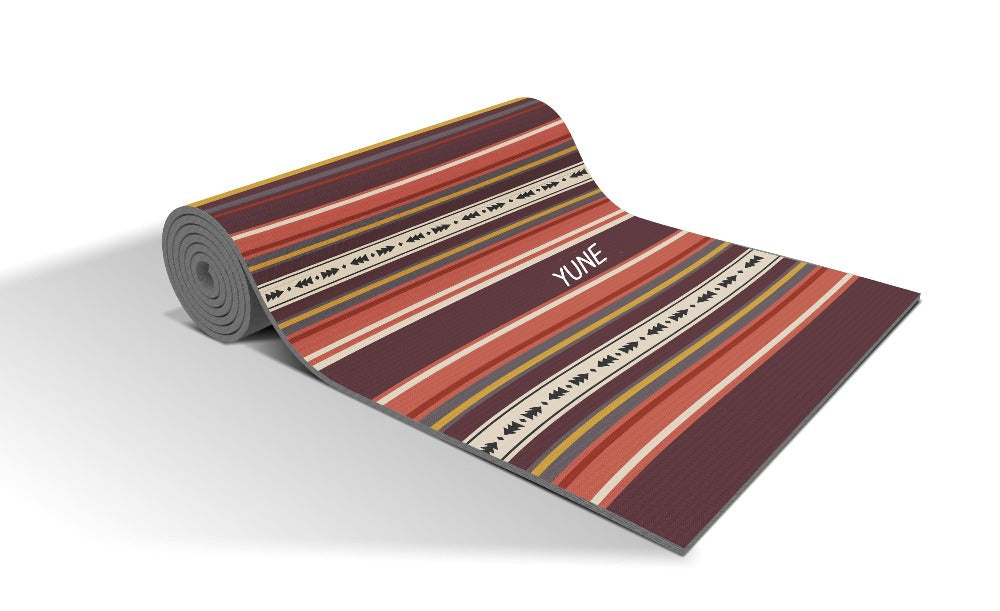 Yoga Mat | 6mm Thick | Striped | Non-Slip | Eco Friendly | Yune Yoga | Kim from Yune Yoga
