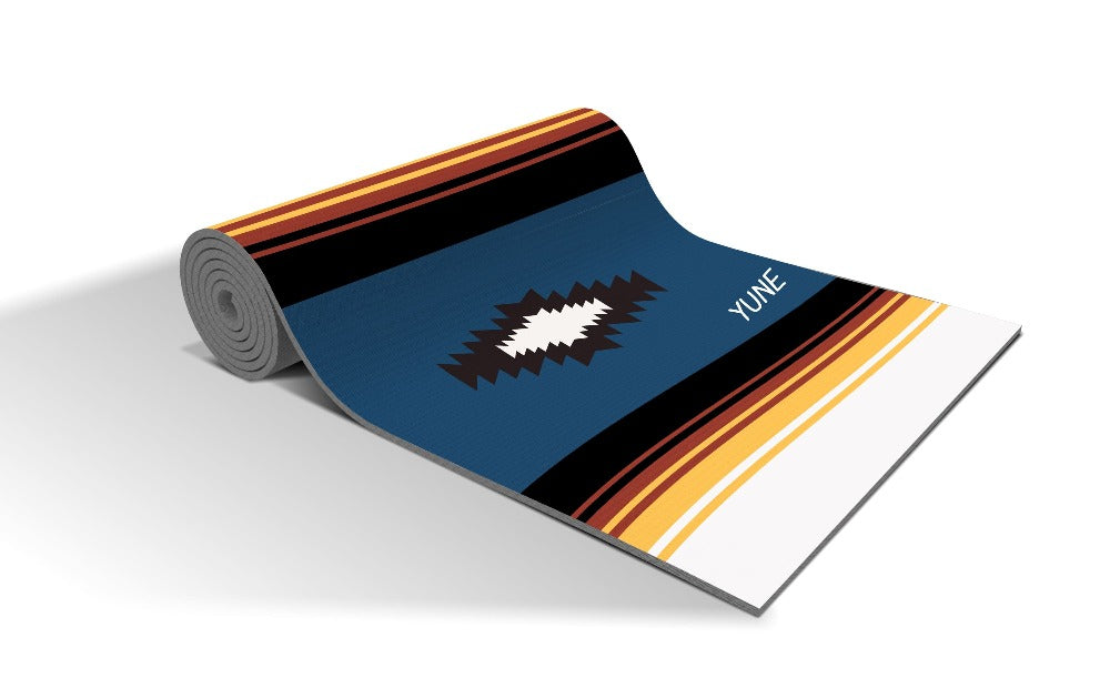 Nelson Yoga Mat – 6 mm Extra Thick, Non-Slip Eco-Friendly PER with Striped UV-Printed Design | from Yune Yoga