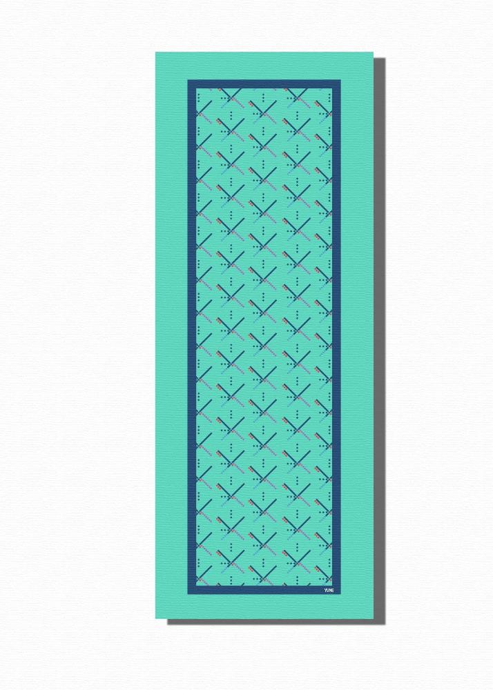 Yoga Mat | 6mm Thick | Turquoise | Non-Slip | Eco Friendly | Yune Yoga | PDX Carpet from Yune Yoga