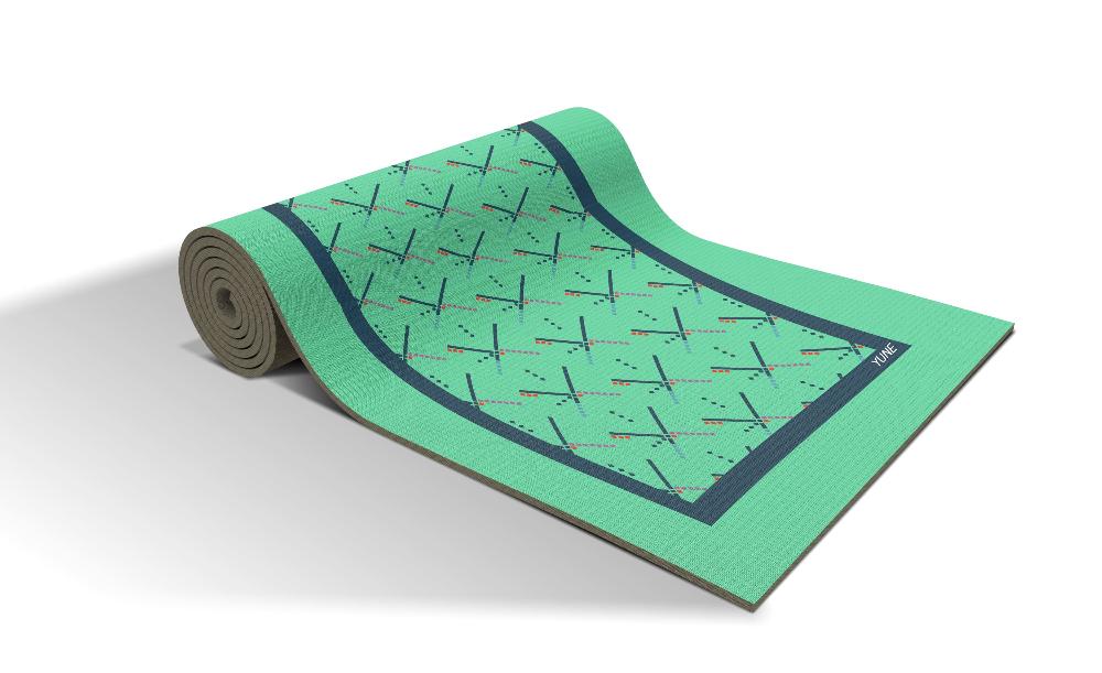 Yoga Mat | 6mm Thick | Turquoise | Non-Slip | Eco Friendly | Yune Yoga | PDX Carpet from Yune Yoga