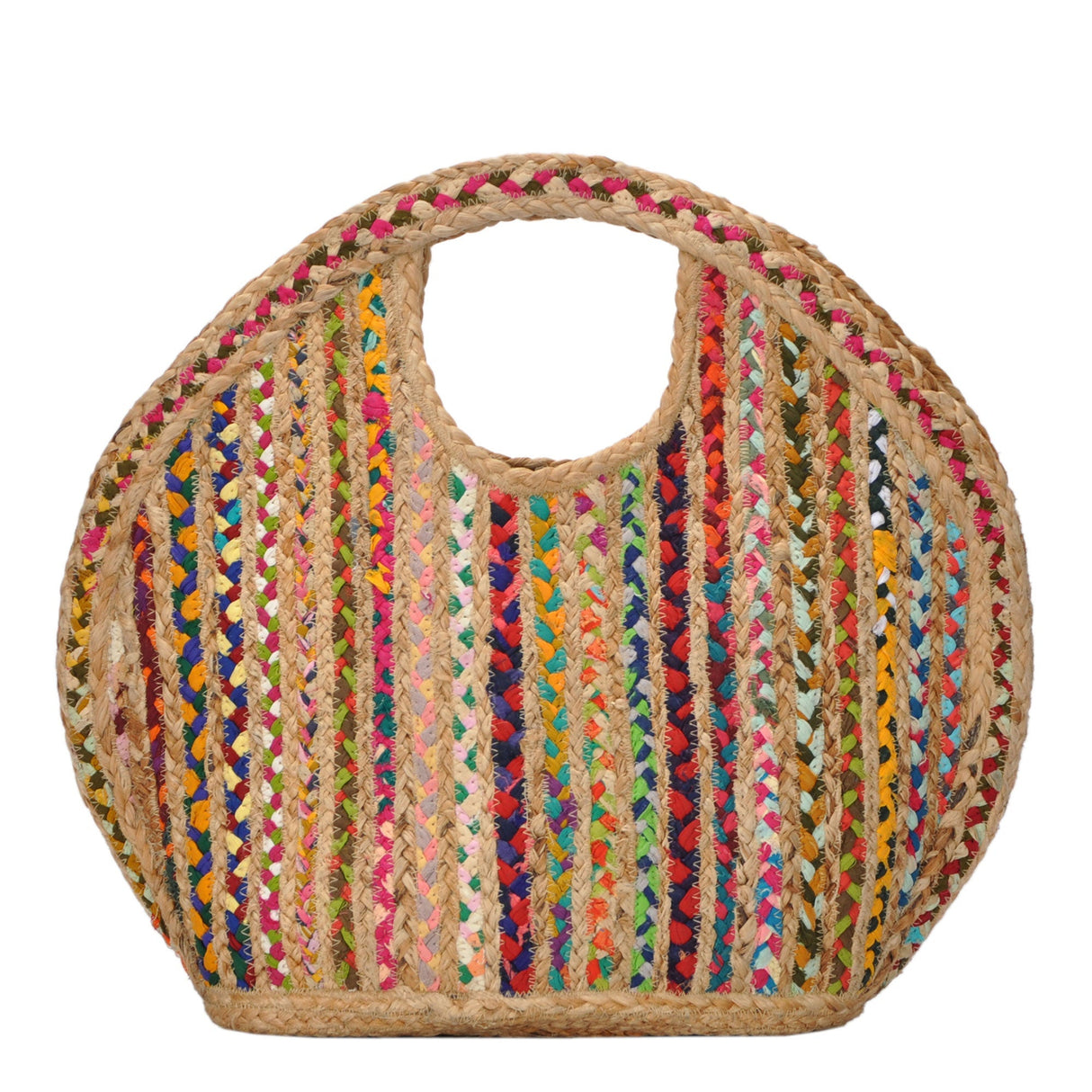Ruhi Jute & Canvas Tote Bag from MMS Brands