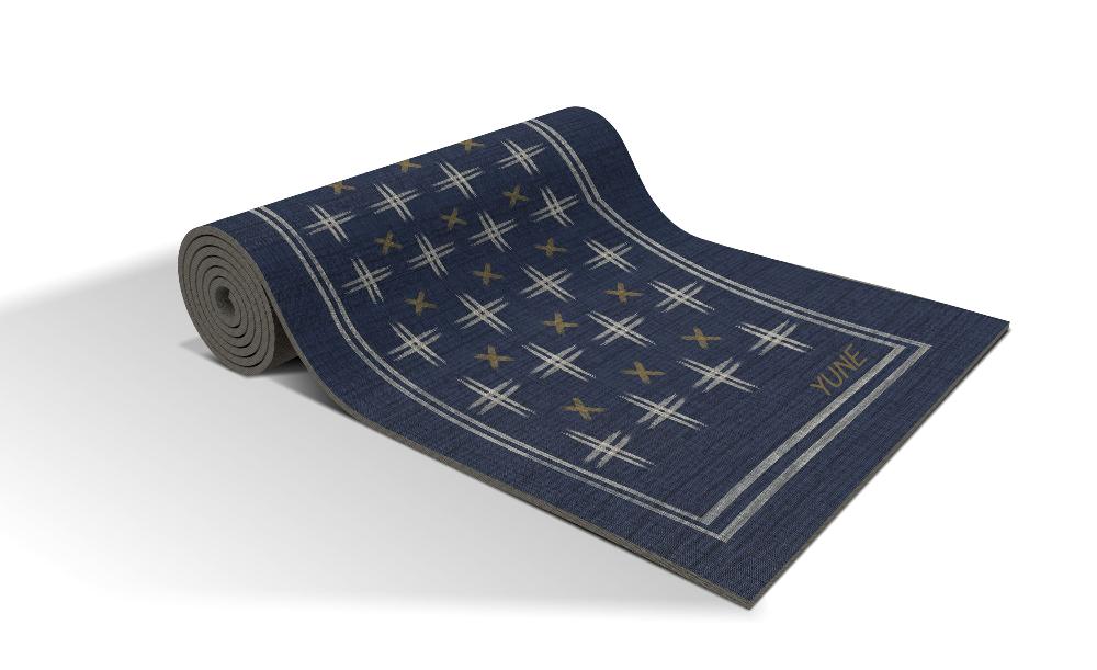 Yoga Mat | 6mm Thick | Blue | Non-Slip | Eco Friendly | Yune Yoga | Sakura from Yune Yoga