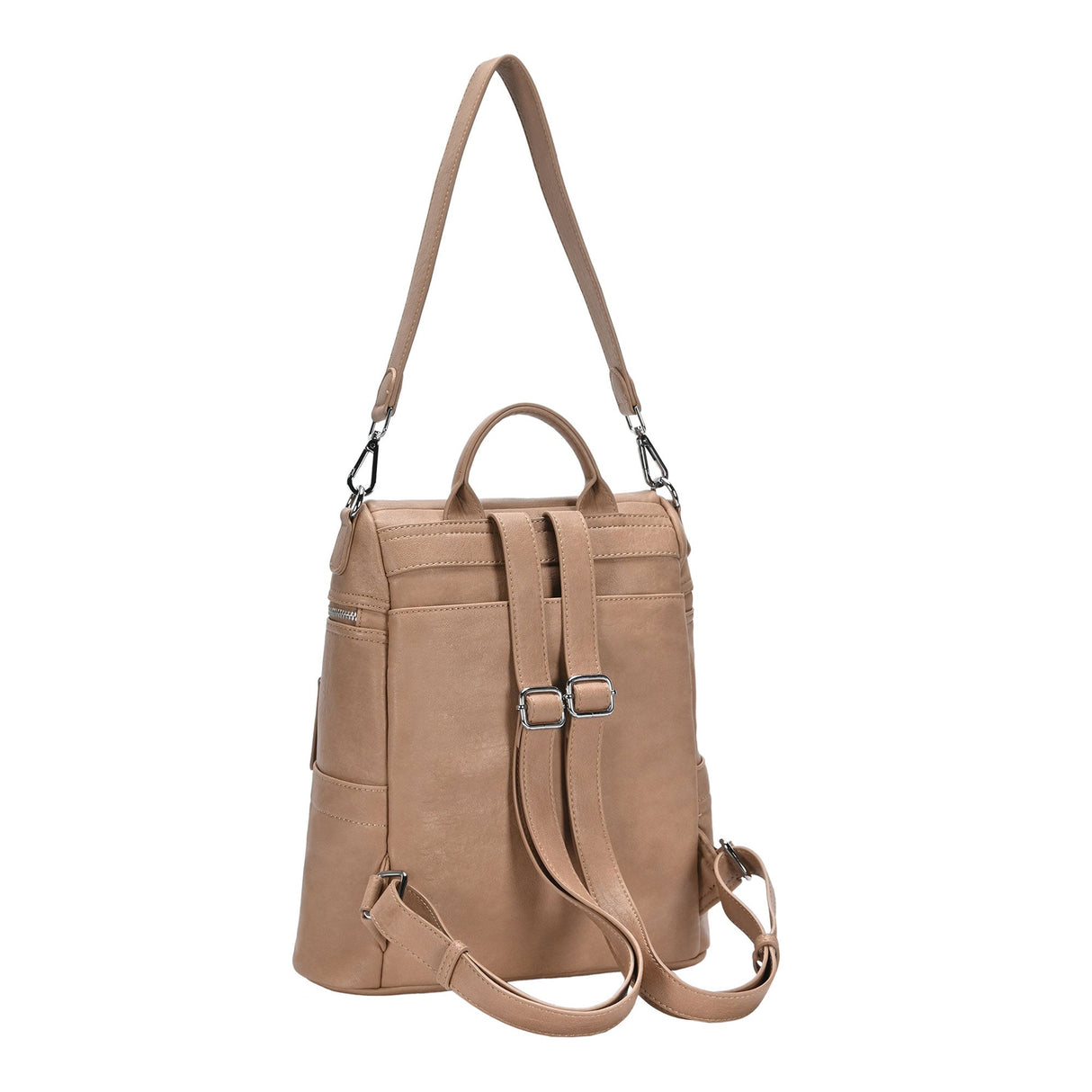 Sienna Utilitarian Shoulder Backpack Purse from MMS Brands