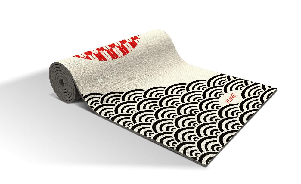 Yoga Mat | 6mm Thick | White Black | Non-Slip | Eco Friendly | Yune Yoga | Toru from Yune Yoga