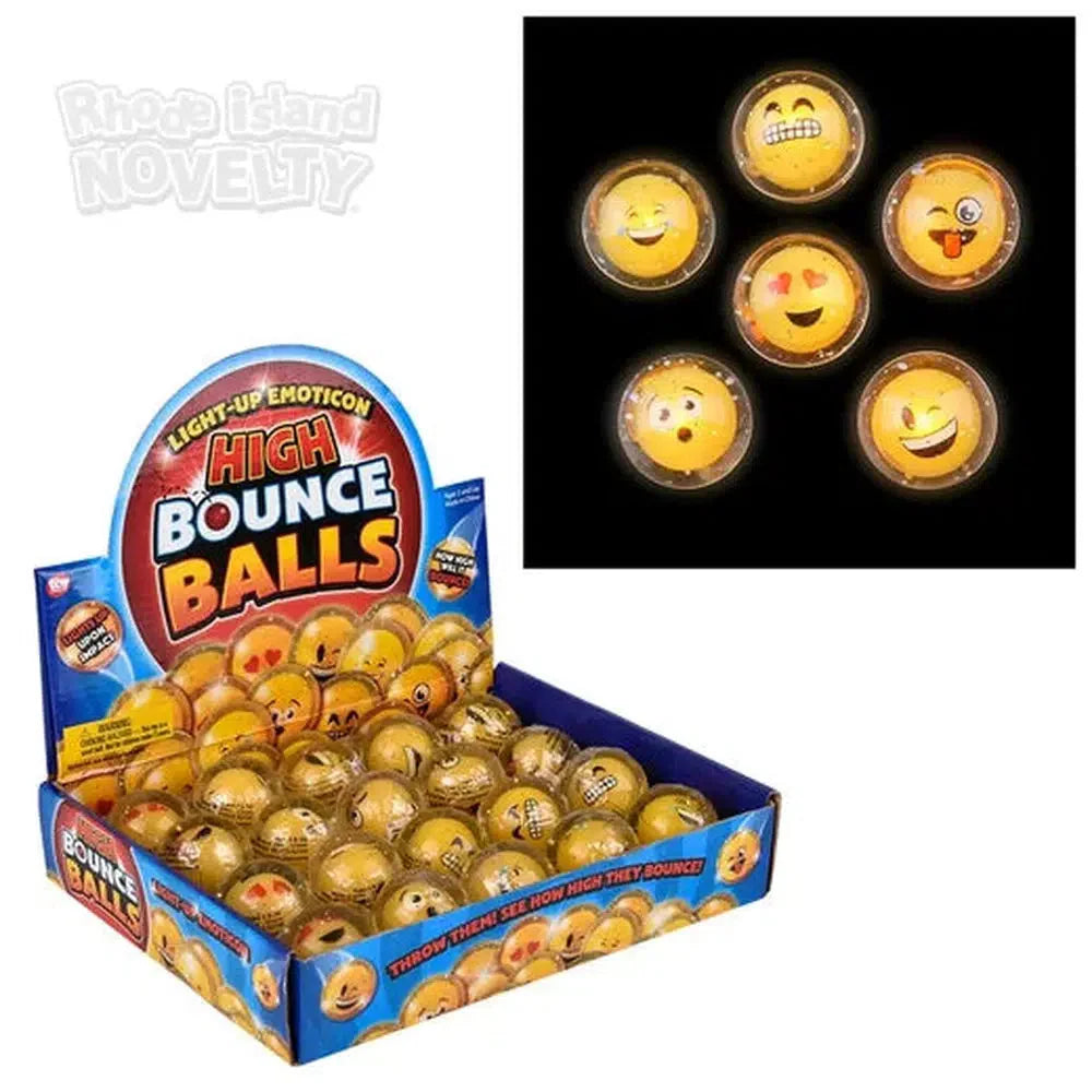 1.75" Light-Up Emoticon Hi Bounce Ball from Legacy Toys