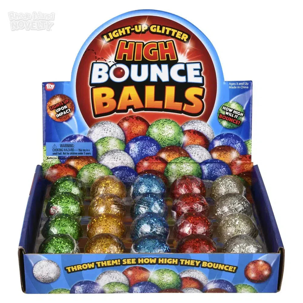 1.75" Light-Up Glitter Hi Bounce Ball from Legacy Toys