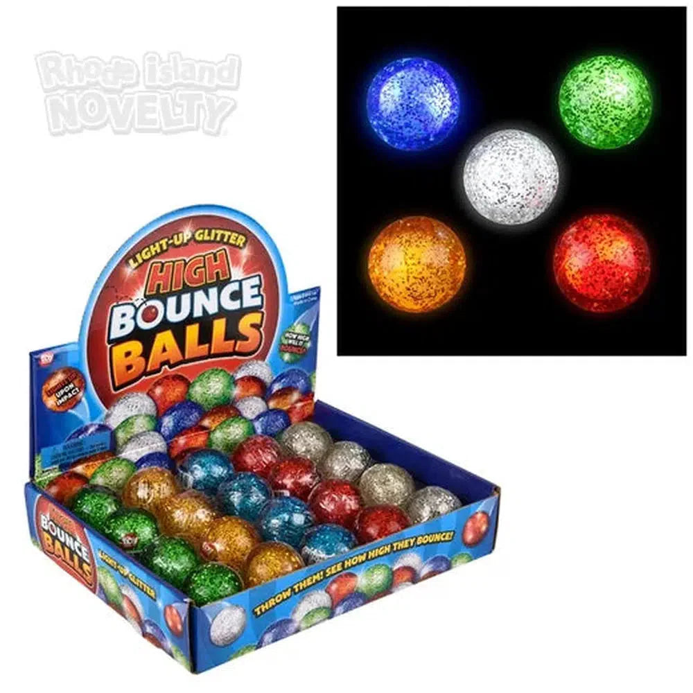 1.75" Light-Up Glitter Hi Bounce Ball from Legacy Toys