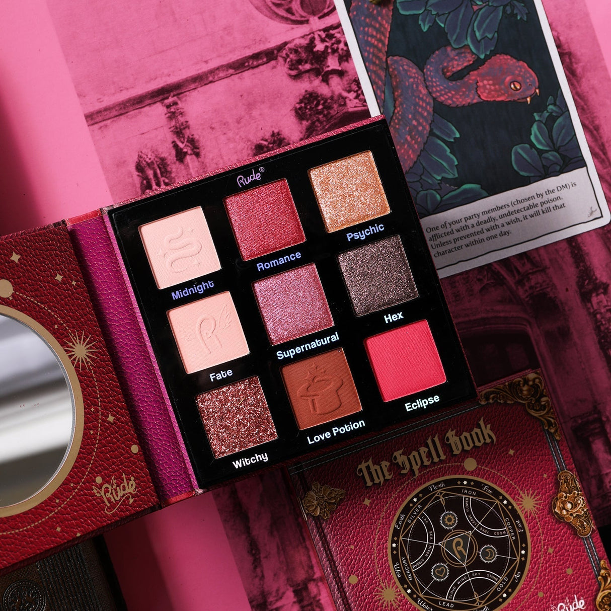 The Spell Book Eyeshadow Palette Display Set A, 24 pcs from Rude Cosmetics