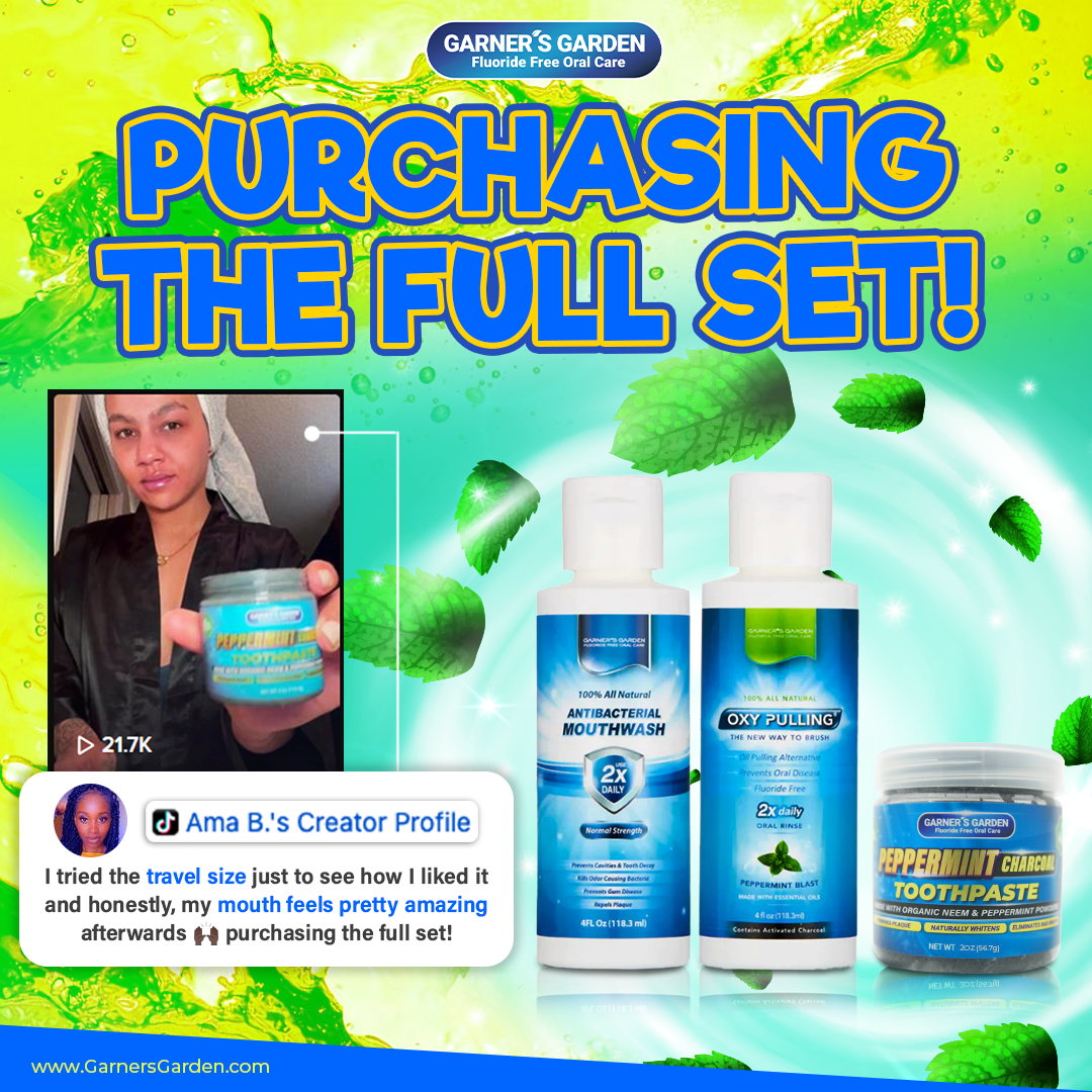 Travel Sized Oral Care Trio | Trio | H2O2 | Fluoride Free from Garner's Garden