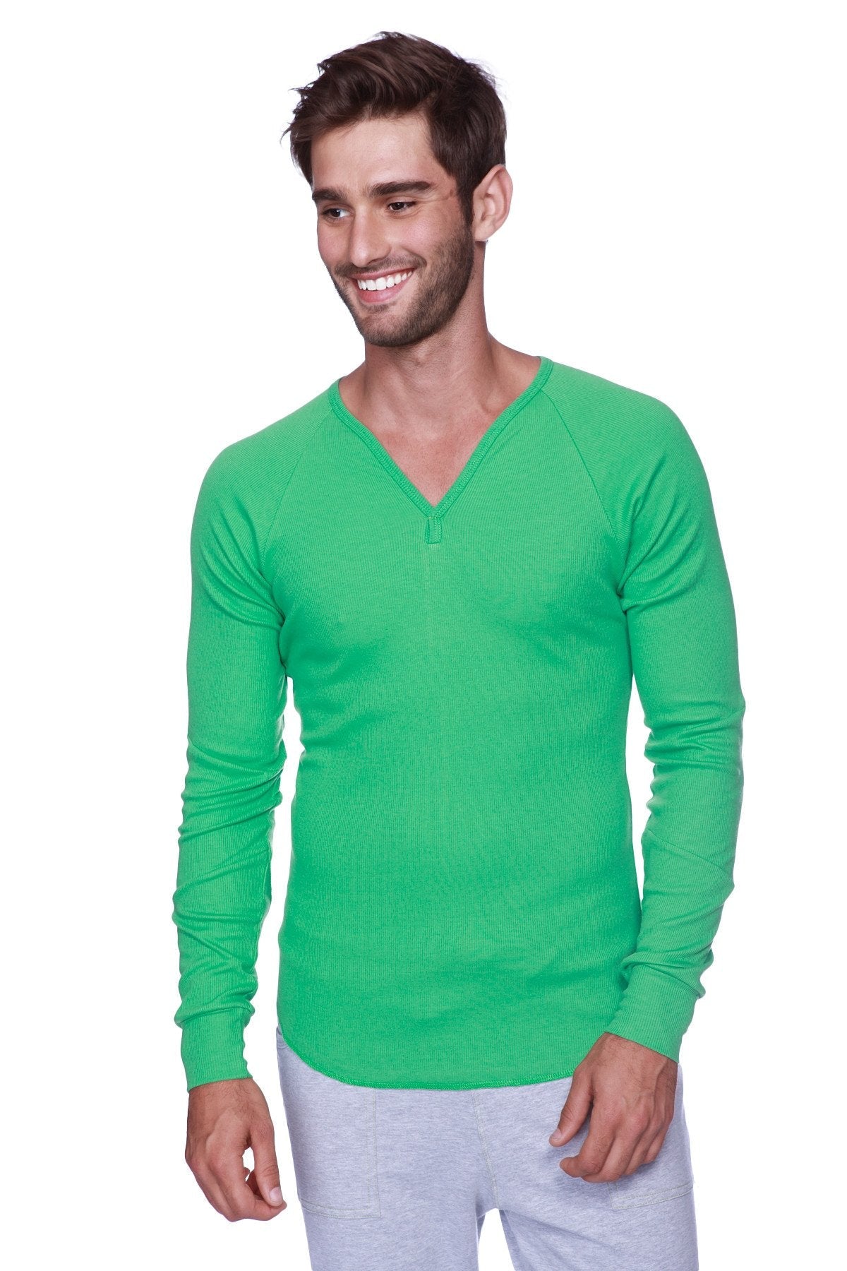 Thermal V-Neck Long Sleeve (Bamboo Green) from 4-rth