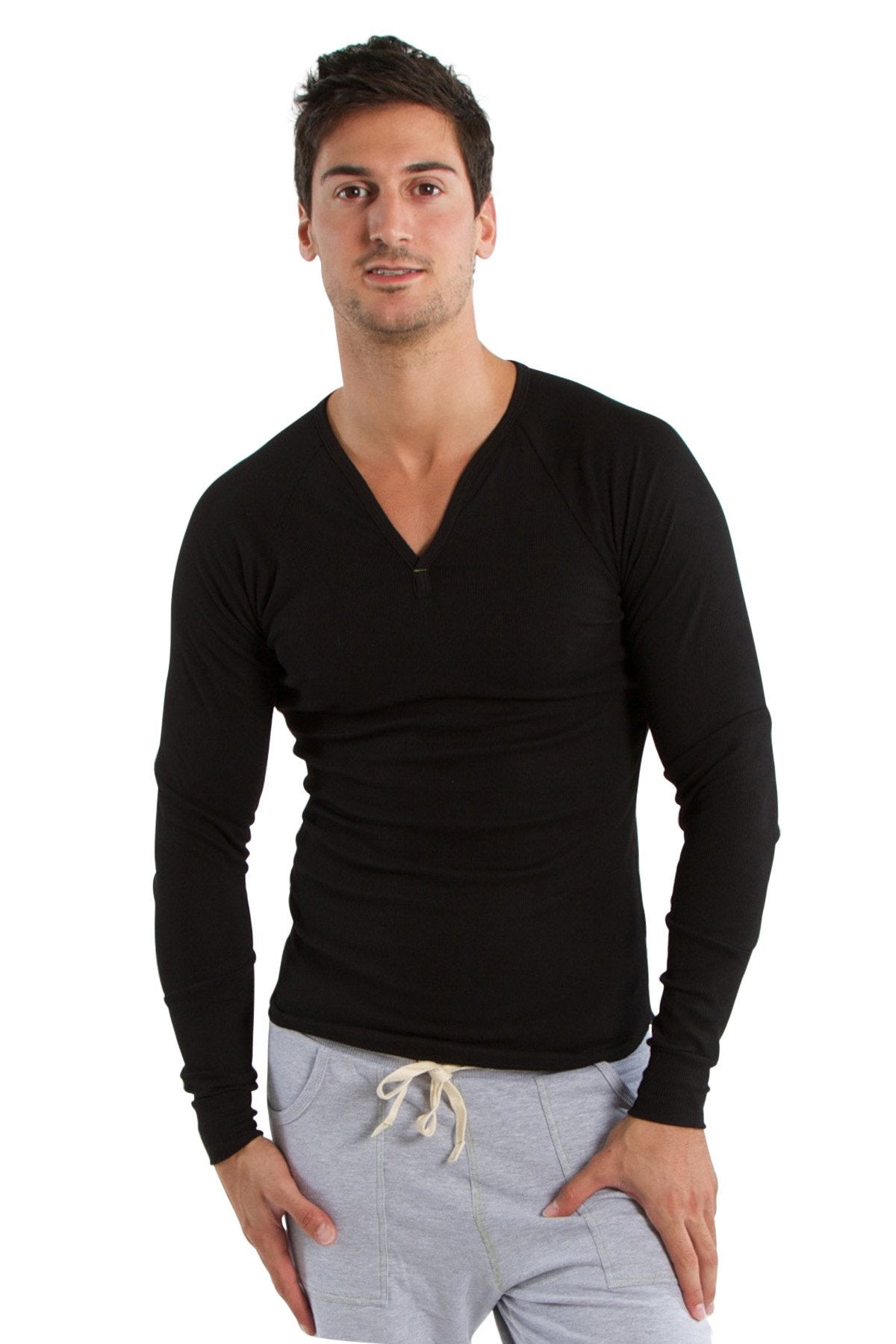 Thermal V-Neck Long Sleeve (Black) from 4-rth