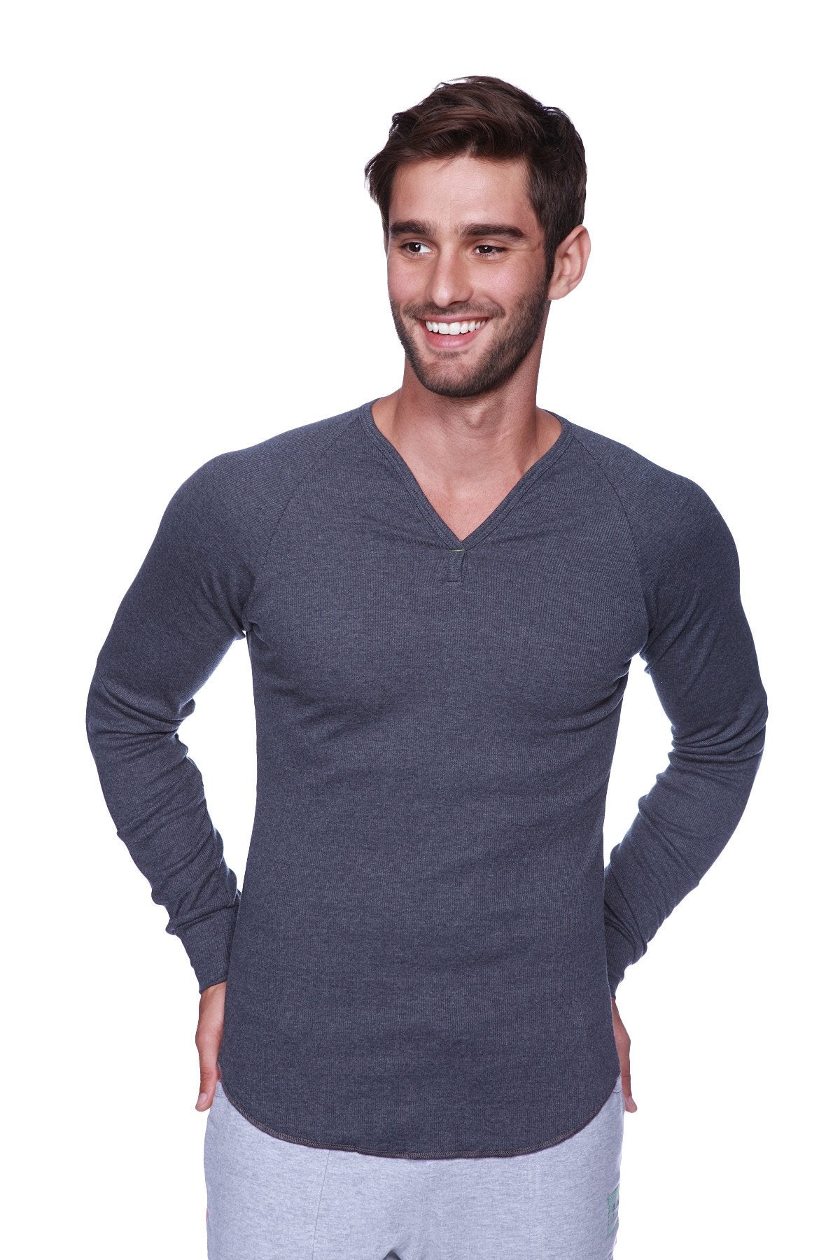 Thermal V-Neck Long Sleeve (Charcoal) from 4-rth