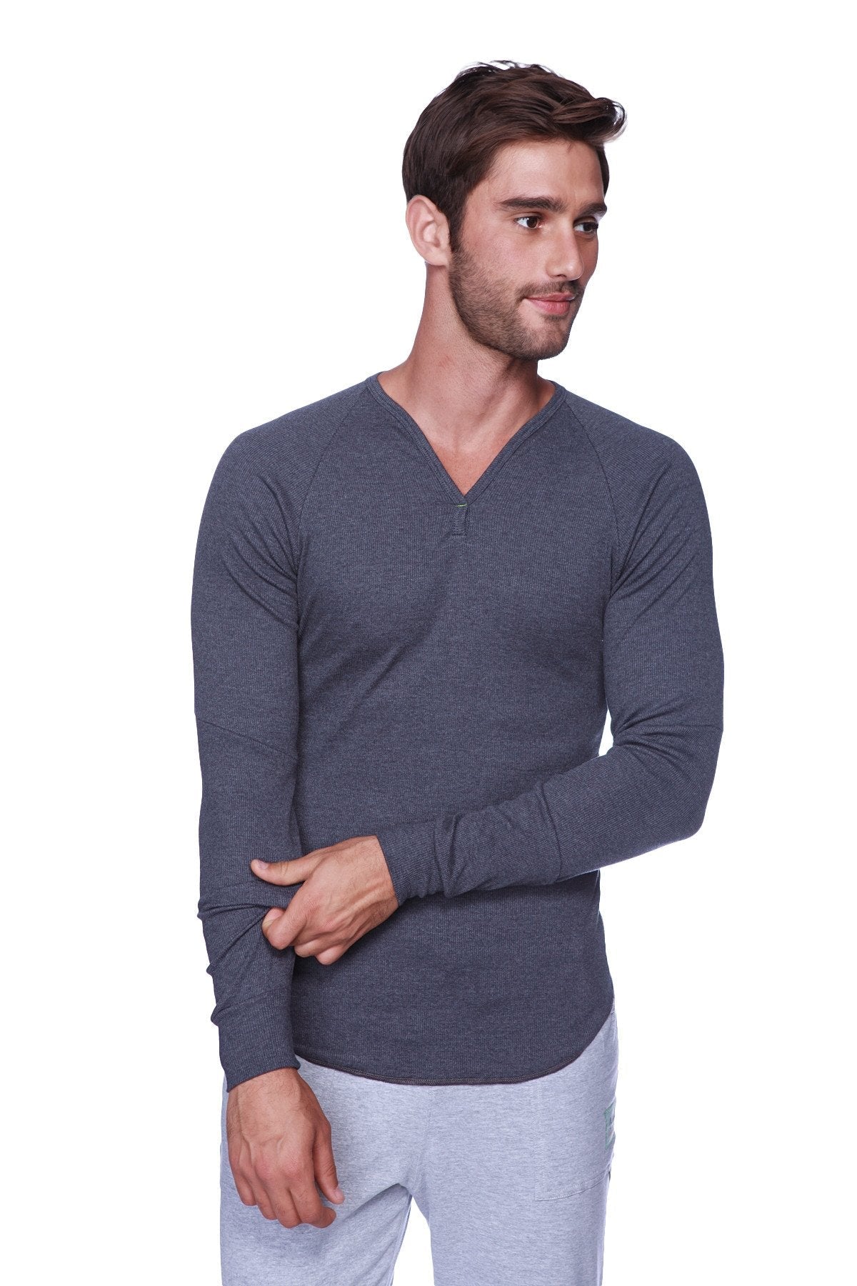 Thermal V-Neck Long Sleeve (Charcoal) from 4-rth