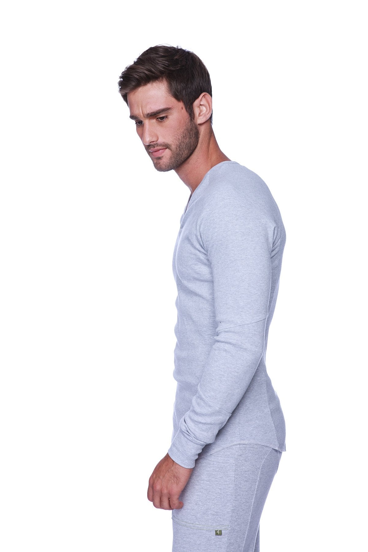 Thermal V-Neck Long Sleeve (Heather Grey) from 4-rth