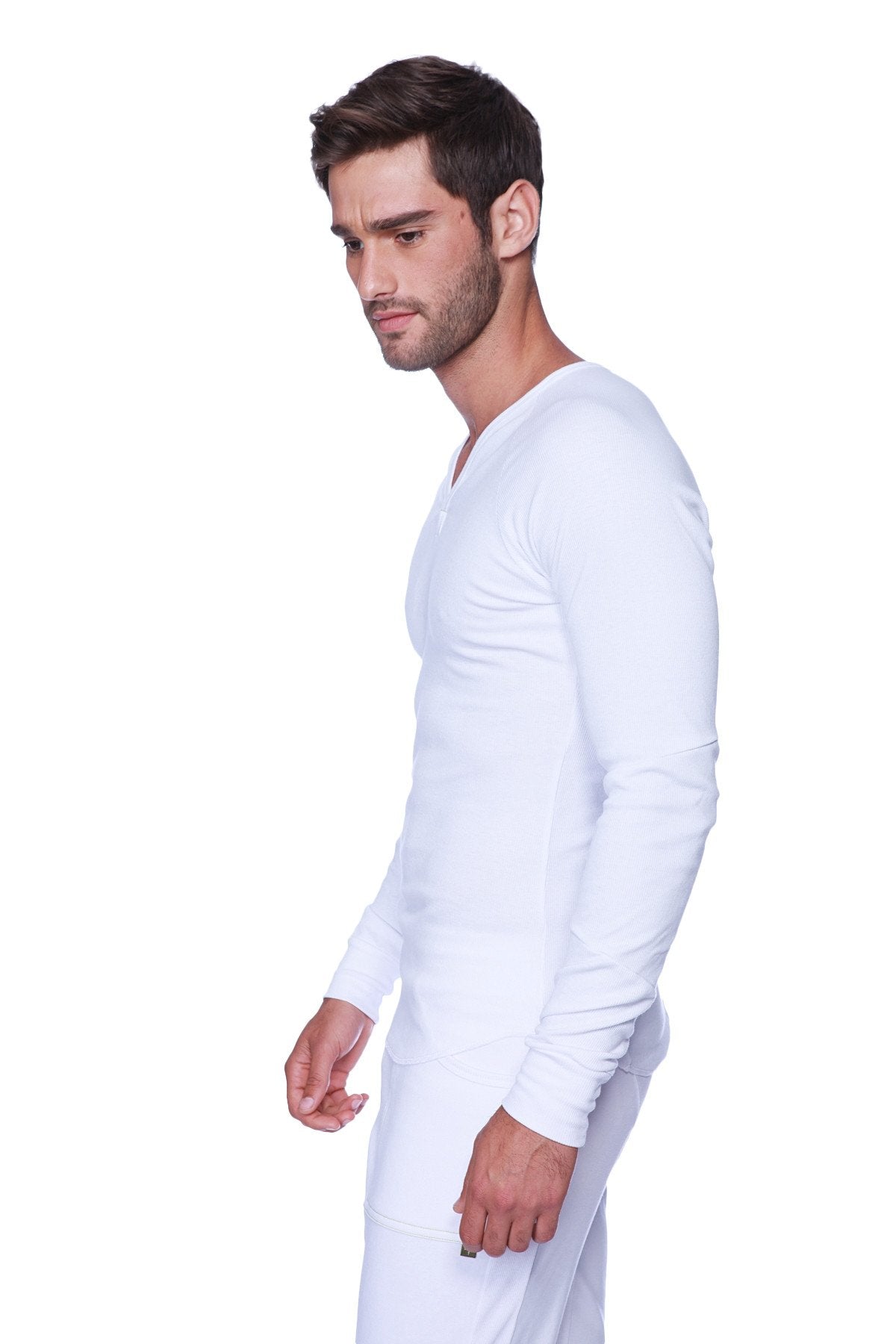 Thermal V-Neck Long Sleeve (White) from 4-rth