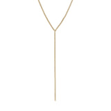 Thin Luciana Box Chain Lariat from eklexic