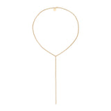 Thin Luciana Box Chain Lariat from eklexic