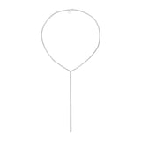 Thin Luciana Box Chain Lariat from eklexic