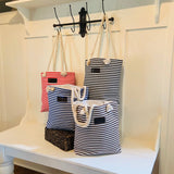 Striped Canvas Tote Bag From Threaded Pear