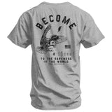 Become A Threat To The Darkness Men's T-Shirt from Combat Iron Apparel