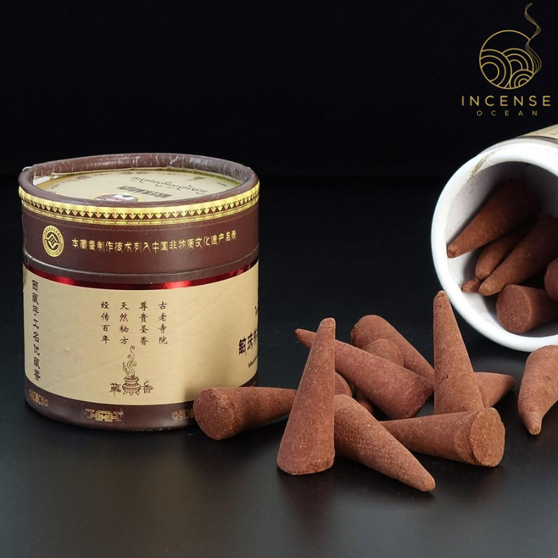 Tibetan Temple Handmade Incense Cones from incenseocean