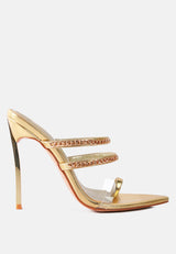 Tickle Me Toe Ring Stiletto Sandals from London Rag International