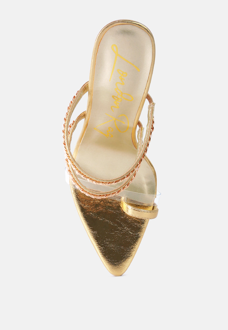Tickle Me Toe Ring Stiletto Sandals from London Rag International